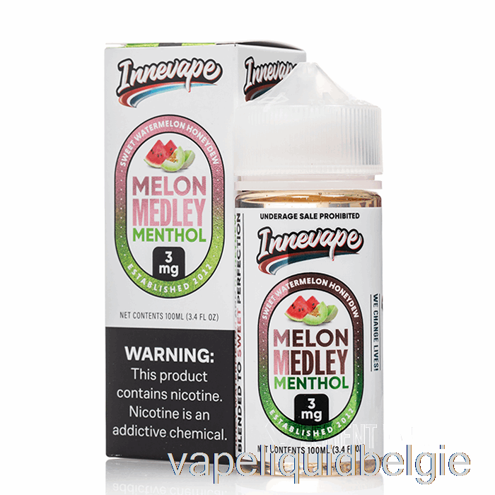 Vape Smaken Meloen Medley Menthol - Innevape E-liquids - 100ml 0mg